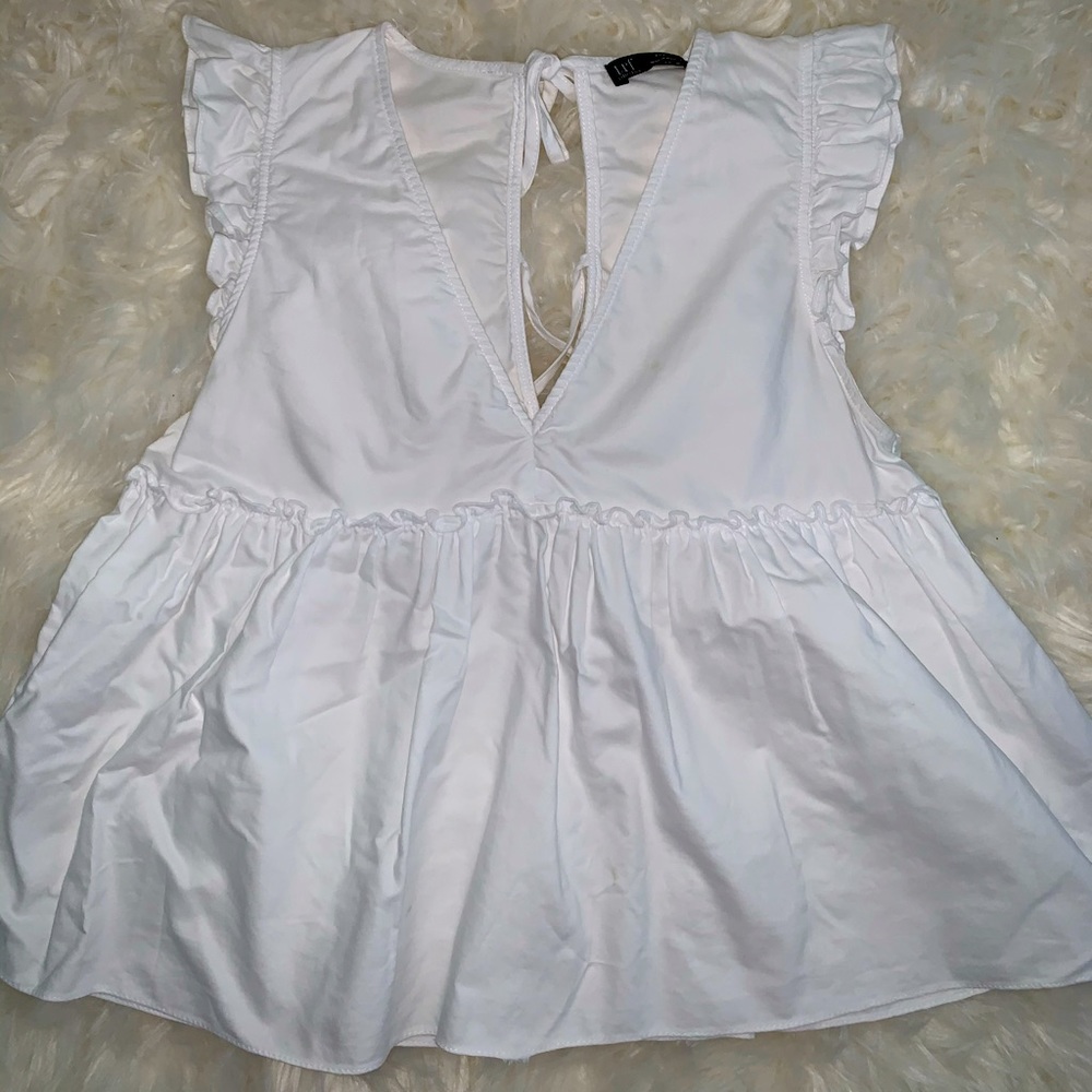 Zara trf ruffle shirt